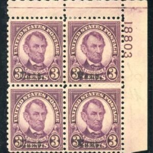 US 661 F - VF +  LH Kansas Overprint Plate Block 18803 UR cv $260