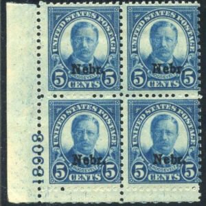 US 0674 Ave - F NH Plate Block 18908 LL cv 425.00