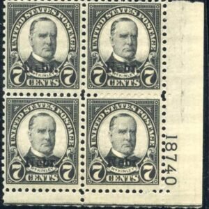 US 0676 VF NH Plate Block 18740 LR cv 525.00