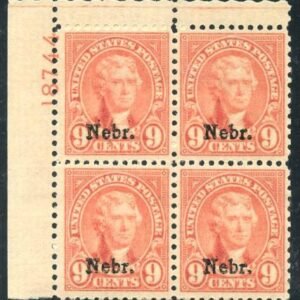 US 0678 VF - XF NH Plate Block 18744 UL cv 750.00