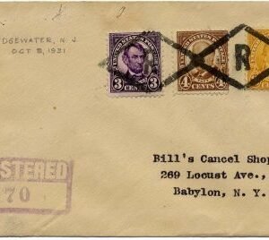 US New Jersey, Edgewater 555, 562, 685 Fancy Cancel Cover, Diamond