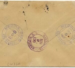 US Ohio, Medina 555, 562, 685 Fancy Cancel Cover, Soild "M" Cacncel