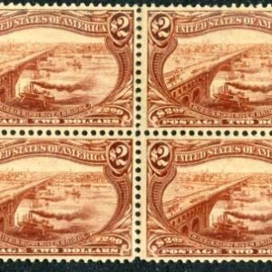 US 293 Early Commemoratives F - VF LH OG Scarce Block
