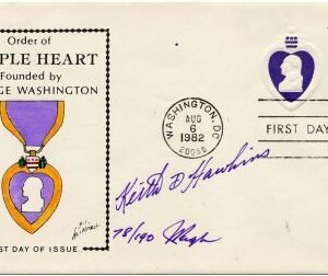US U603 FDC Signed by Keith Hawkins, Purple Heart Recipient