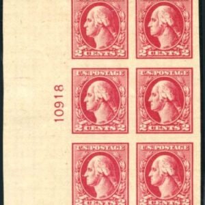 US 532 Washington / Franklin XF - Superb Plate Block LH