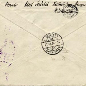 Germany 1928 American Flight Cover "Returned to Sender"