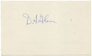 Autograph D.A. Glaser, Physicist, Nobel Prize Winner