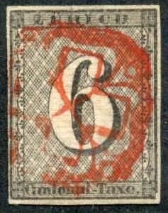 Switzerland 1L4 Used VF Type III - Rellstab Cert cv $1,650