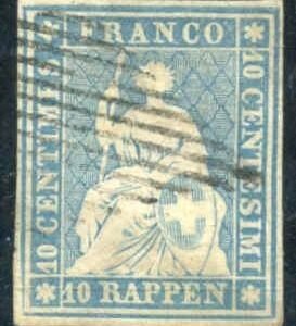 Switzerland 21 Used F 4 Large Margins sc $125