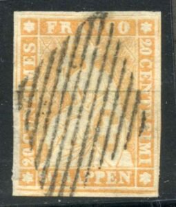 Switzerland 34 VF - Beautiful with Tiny Flaws, Thin Emergency Paper cv $275