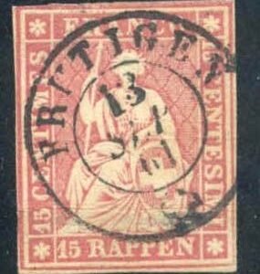 Switzerland 38 VF Used LH Nice Cancel cv 75.00