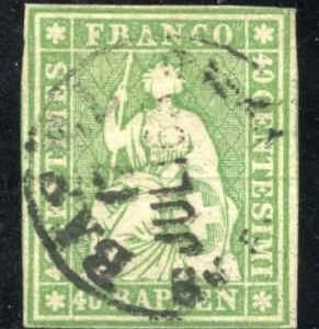 Switzerland 40 Used XF - Superb