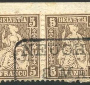 Switzerland 61 Used On Piece, XF, Dated 45.2.01 - Exception Centering