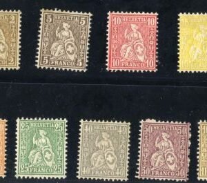 Switzerland 60 - 68 NH F - VF Granite Paper Set cv $130