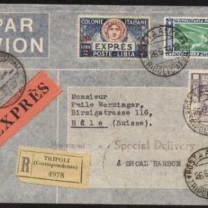 Tripolitania 1933 Exress Balbo Flight to Switzerland