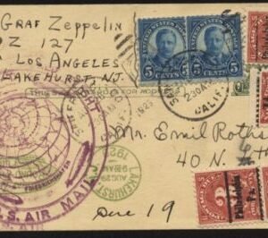 US 1929 Round The World Flight with 19c Postage Due