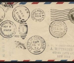 US 1933 1934 NY to Rome Flight