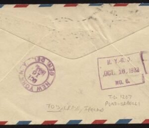 US 1933 1934 NY to Rome Flight