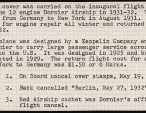 Germany 1932 DO-X Red Flight Cachet