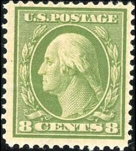 US 337 Washington / Franklin VF LH Yellow Olive Green Shade