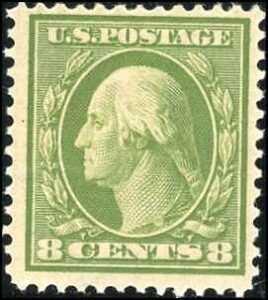 US 337 Washington / Franklin VF LH Yellow Olive Green Shade