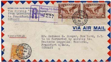 INV-11687itExt Canada 1936 2nd North American Hindenburg Flight