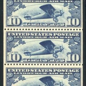 US C10a Airmail VF + LH Position C - Gum Skip, Large Margins