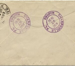 US Pennsylvania, Sharpsville 566, 651 Fancy Cancel Cover