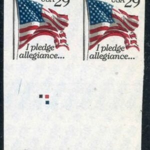 US 2593 Variety Error Printed on self adhesive paper - Imperf horizontal pair
