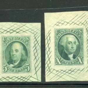 US 1TC1bf Mint XF Dull blue green trial color die proof