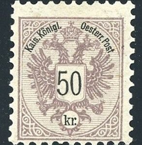 Austria 46 Fine Hinged, Perf "B", no wmk