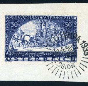 Austria B110  XF Used on piece, WIPA cancel cv $240