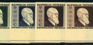Austria B185a - B188a VF - XF NH Renner Sheet Singles cv $260