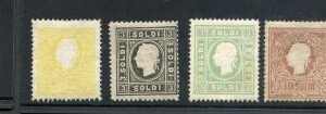 Austria - Lombardy - Venetia 7 - 9 / 10a / 11 - 12 F - VF - XF Type II Set (10s Type I)