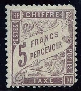 France J28 F - VF NH, Short Corner on Right Side, cv $450