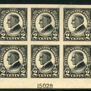 US 611 VF LH Plate Block of 6 Sm HR cv $90