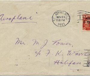 Newfoundland 1921 Early Airmail Cover with C3