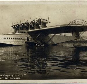 Germany 1930 Do-X Flight Card Addressed to Czechoslovakia