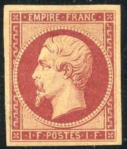 France 21c VF Mint Hinged Re-Issue cv $1,500