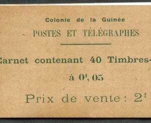 French Guinea 66 NH  Complete Booklet Stain on cover from staple of other booklet