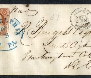 US 15L13 Local F - VF on Cover Number 11 VF but tiny flaw - Local on back cv 1000.00