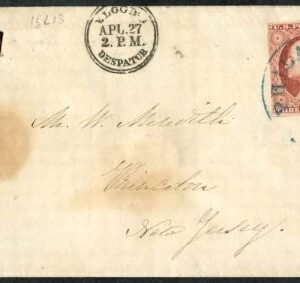 US 15L13 Local VF - XF on cover acid tied on front with number 11 4 full margins - exceptional!