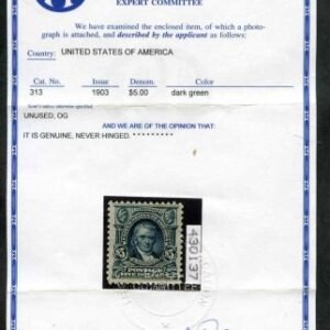 US 313 Bureau & Regular Issues F - VF + NH Pristine NH 2 PF Certs cv 6250.00