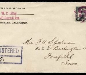 US California, Sandberg 623 Fancy Cancel Cover