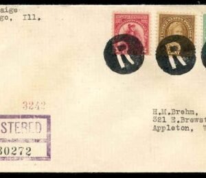 US Illinois, Chicago 556, 563, 657 Fancy Cancel Cover, "R" in Circle
