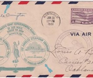 US 1931 Earle Ovington Autograph on Cover with C12