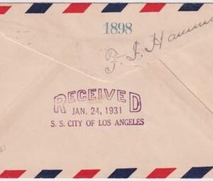 US 1931 Earle Ovington Autograph on Cover with C12