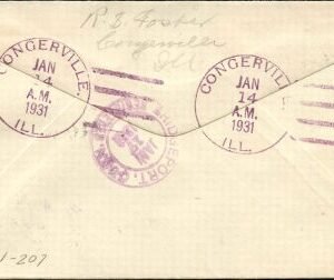 US Illinois, Congerville 555, 558, U522 Fancy Cancel Cover