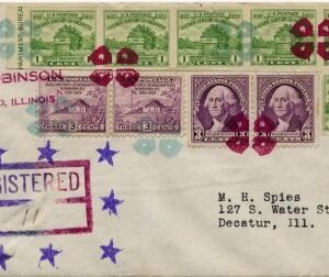US Illinois, Lakewood 720a, 727, 730a Fancy Cancel Cover