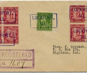 US Illinois, Lockport 632, 683 Fancy Cancel Cover